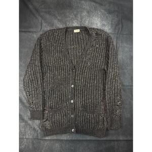 Saint Laurent SS16 Destroyed Cardigan